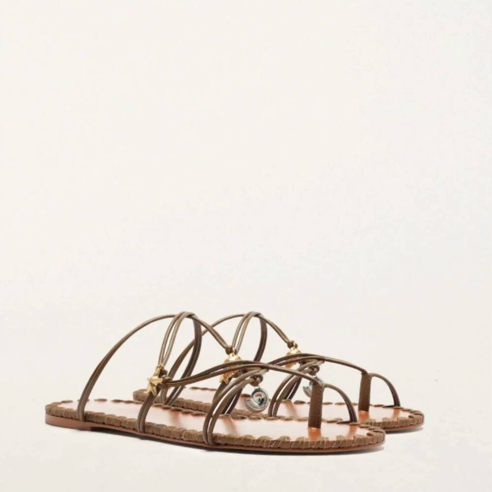 NEW FARM RIO women's sea flat sandal in sand and walnut